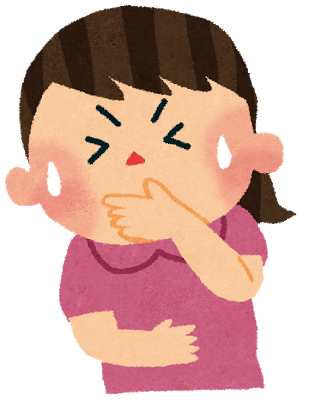 つわりで気持ち悪くなってる妊婦のイラスト